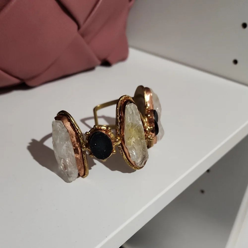 Chic Gold and Black Women's Bracelet